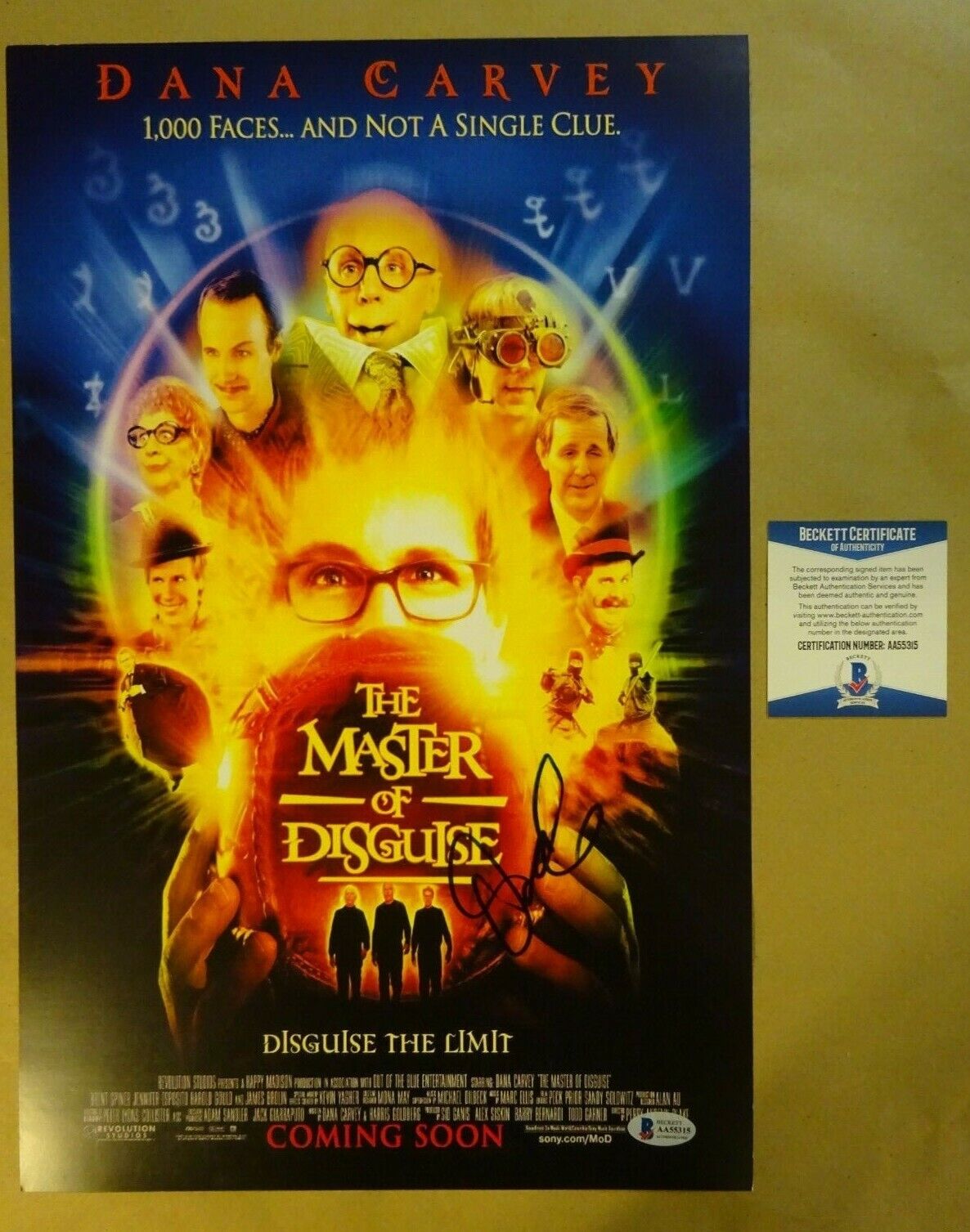 Signed DANA CARVEY Autographed THE MASTER OF DISGUISE 11x17 Photo Poster painting BECKETT COA