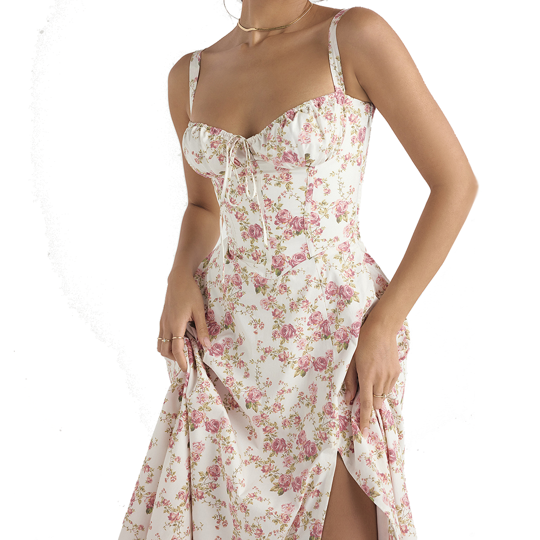 Fiora - Midi Bustier Corset Sun Dress