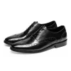Mens Vintage Leather Brogue Oxford Shoes