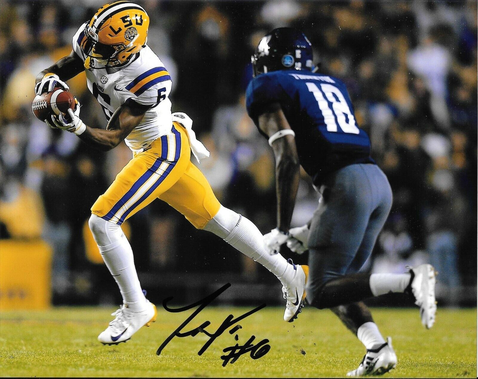 TERRACE MARSHALL JR HAND SIGNED LSU TIGERS 8X10 Photo Poster painting W/COA