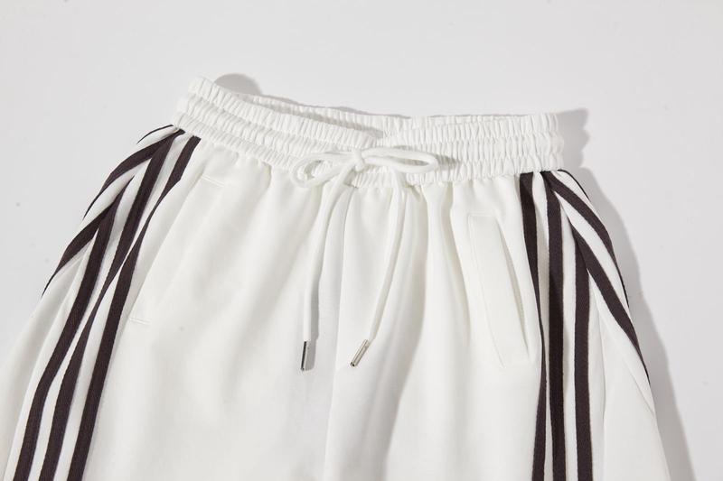 Flooo Loose Wide Leg Striped Track Pants Women's Casual Streetwear Joggers with Elastic Waistband & Side Pockets for Workout Clothes Flooo Loose Wide Leg Striped Track Pants Women's Casual Streetwear Joggers with Elastic Waistband & Side Pockets for Workout Clothes