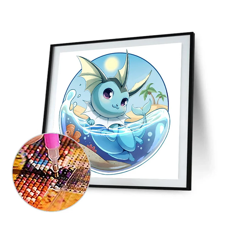 Full Round Diamond Painting - Pokémon Vaporeon 30*30CM