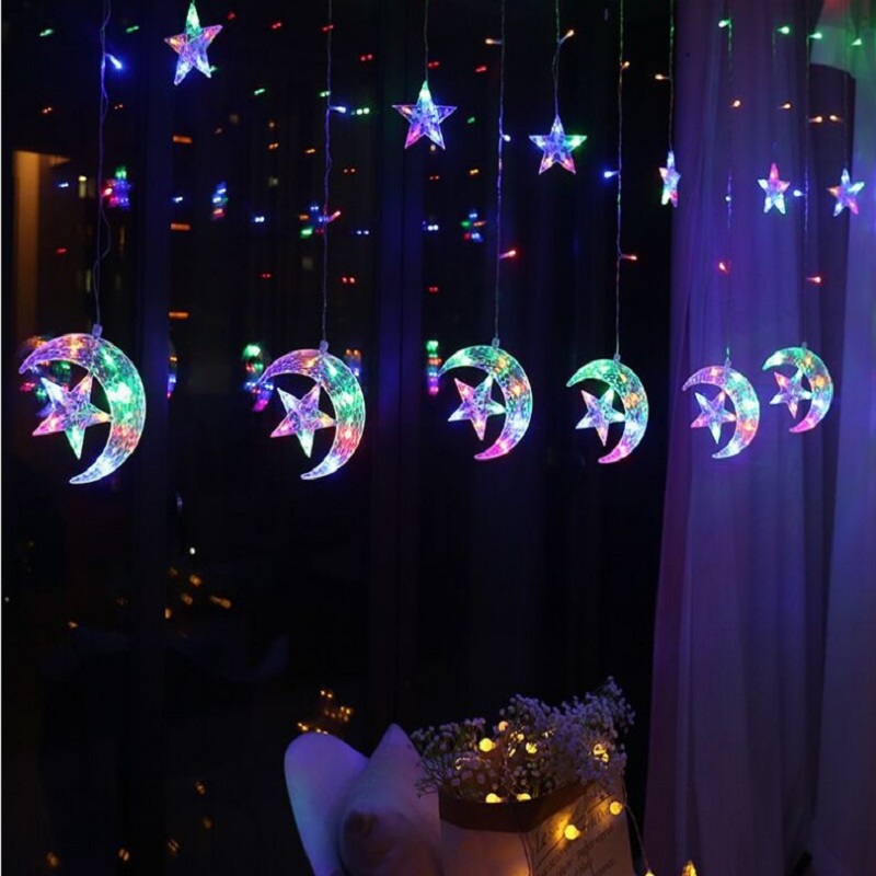 

Ettzlo Twinkle Star LED Xingyue Curtain Curtain USB Powered-Curtain String Night Light, 501 Original