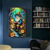 uk.everydayedeals (Limited Stock)Diamond Painting - Full Round - Pumpkin Lamp and Grandp(40*70cm)