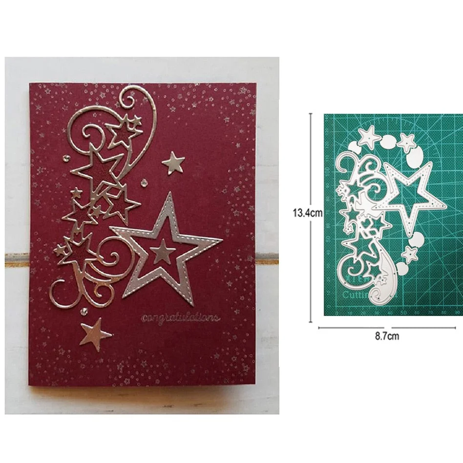 2021 New Dies Metal Cutting Dies Cut Die Mold Heart Stars Border Decoration Scrapbook Dies Knife Mould Blade Punch Stencils Dies