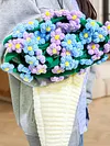 Flower Bouquet Crocheted Blankets Breathable Soft Knitting Throw Blankets Gifts