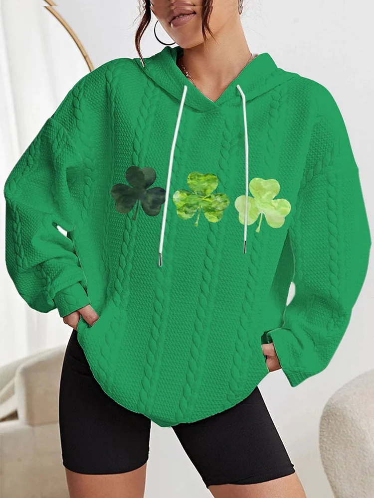 Women's St. Patrick's Day Let The Shenanigans Begin Cable Hoodie  socialshop