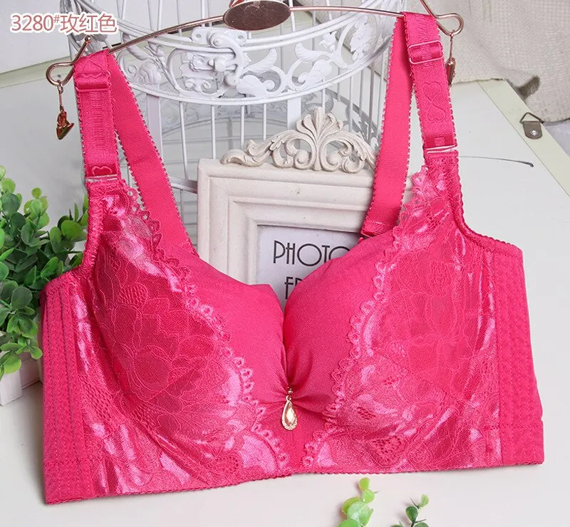Bras-Large Size Thin Big Cup Upper Support Bra Women's Accessory Breast Push up Bra-Bras