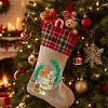 DIY Diamond Painting Christmas Stockings Hanging Ornaments Large Capacity Xmas Socks Pendant Wear Resist Candy Gift Storage Bags for Family Christmas Holiday Party Decoration (Bright candle)