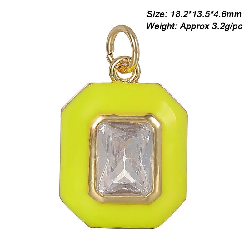 1 Piece 29 * 16mm Copper Artificial Gemstones Heart Shape Jewelry Accessories Pendant Chain