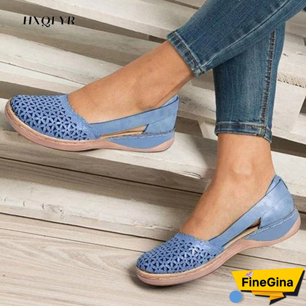 Summer Women Sandals Wedges Orthopedic Hollow Out Ladsies Casuasl Shoes Slip On Vintage Female Sandals Chaussure Femme Sandals