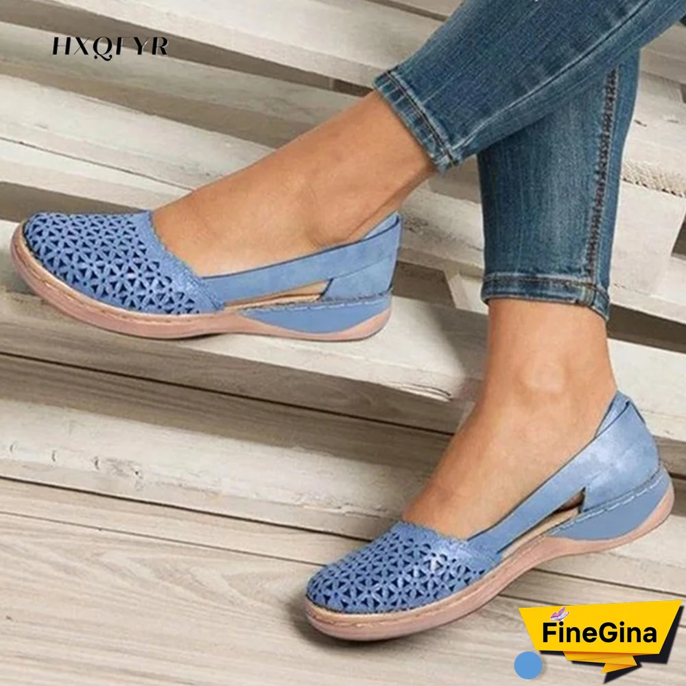 Summer Women Sandals Wedges Orthopedic Hollow Out Ladsies Casuasl Shoes Slip On Vintage Female Sandals Chaussure Femme Sandals