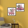 2Pack Pink Car Animals-Crystal Rhinestone Diamond Painting(30x30cm)