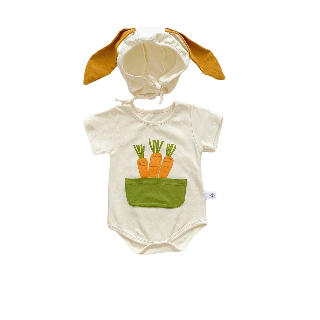 Baby Cute Carrot Wrap Fart Coat Children Rabbit Shape Romper