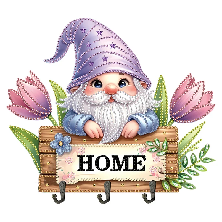 Wooden Special Shape Happy Easter Diamond Art Hanging Hooks for Beginners Adults