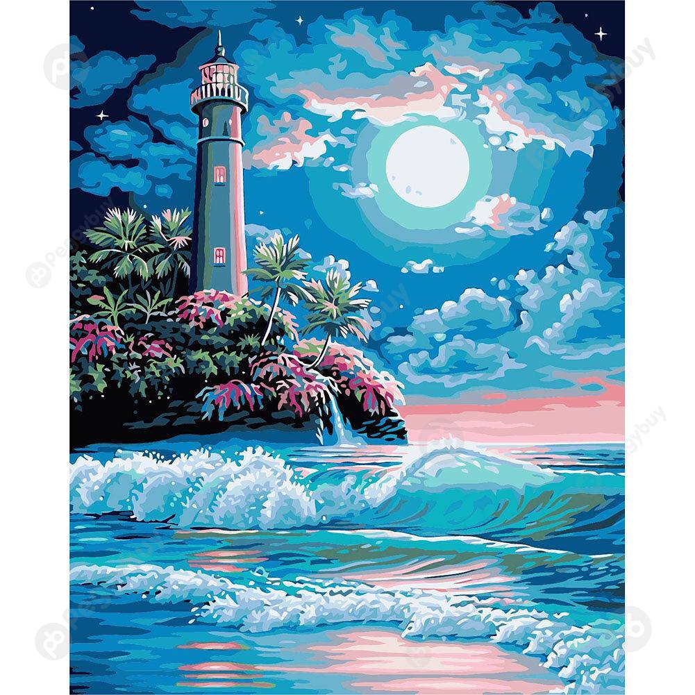 

40*50CM Paint By Numbers-Seaside Light, 501 Original