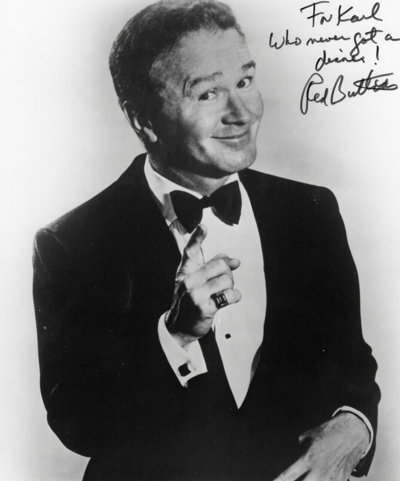 RED BUTTONS Deceased AUTOGRAPH, PETE'S DRAGON, POSEIDON ADVENTURE