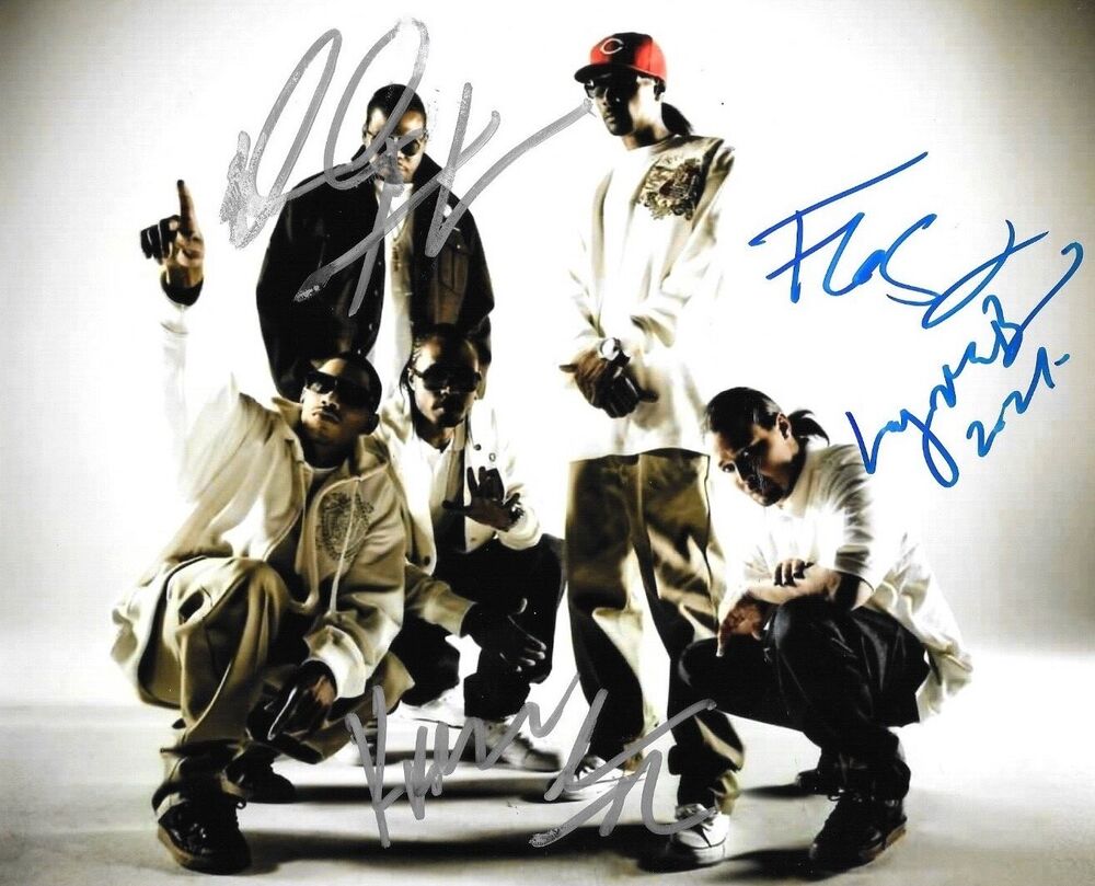 * BONE THUGS-N-HARMON<wbr/>Y * signed 8x10 Photo Poster painting * WISH , FRESH, KRAYZE & LAYZE * 3