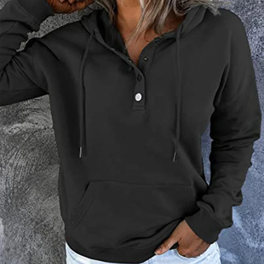 Smiledeer Autumn Women's Casual Hooded Pocket Sweater Jacket