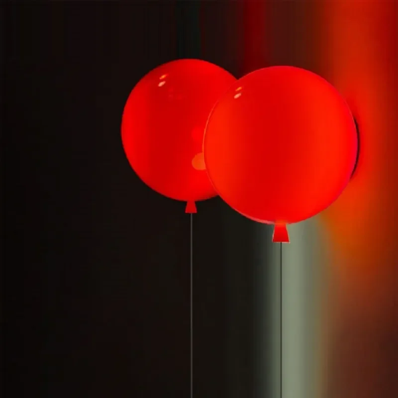 Modern Red Ballon Medium Sconce  JOSENART Josenart