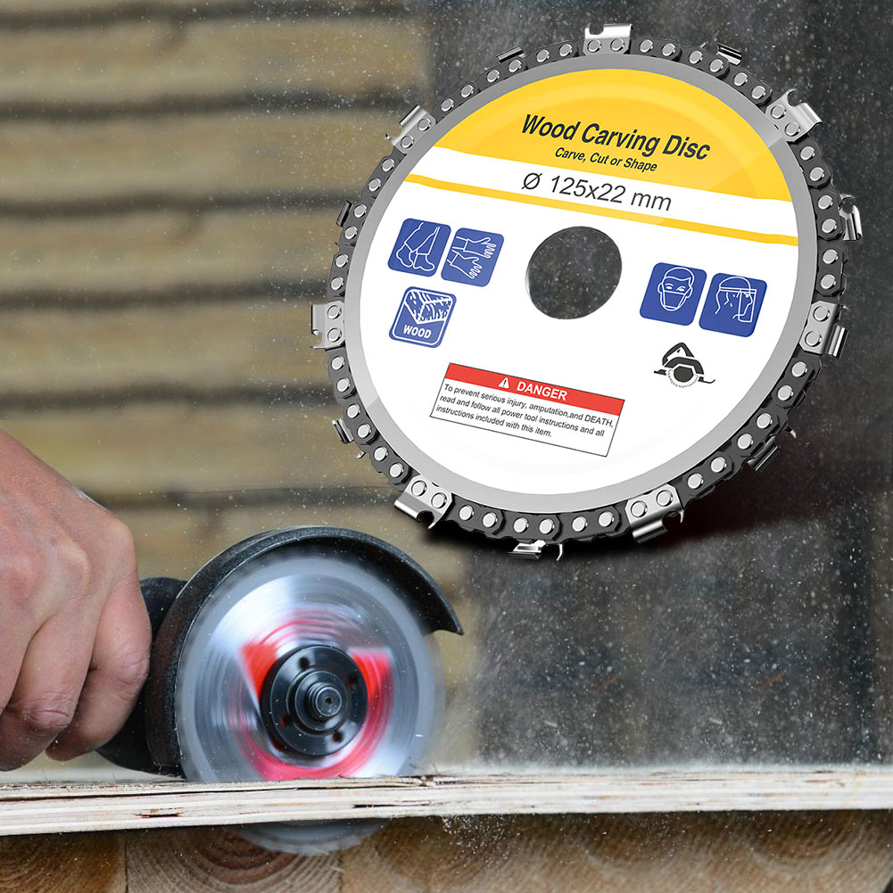 

5 inch Wood Carving Disc Woodworking Chain Saw Grinder for Angle Grinding, 501 Original