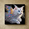 Framed Diamond Painting - Special Shaped - Cat (25x25cm)
