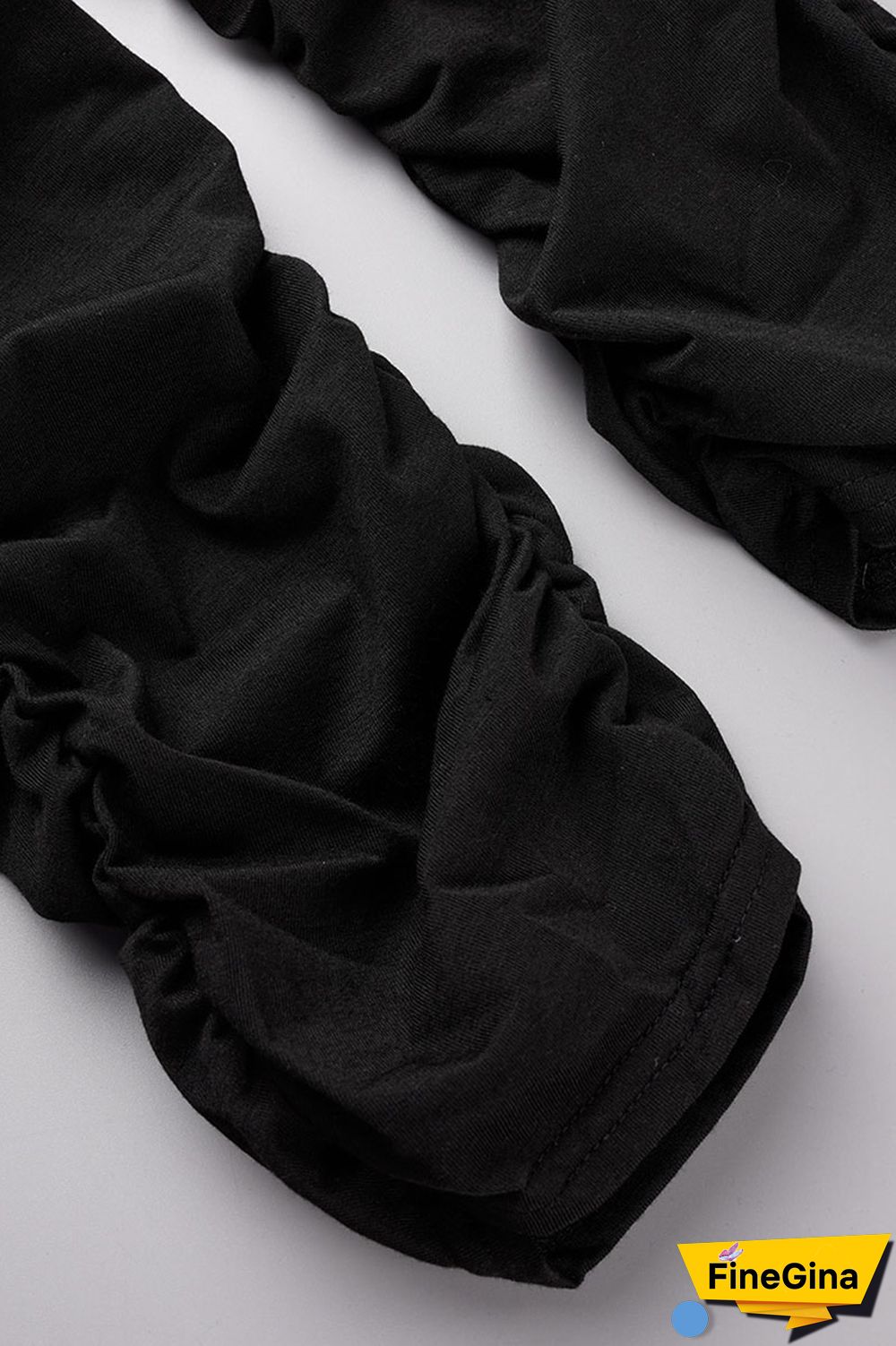 Yellow Casual Solid Basic O Neck Long Sleeve Two Pieces