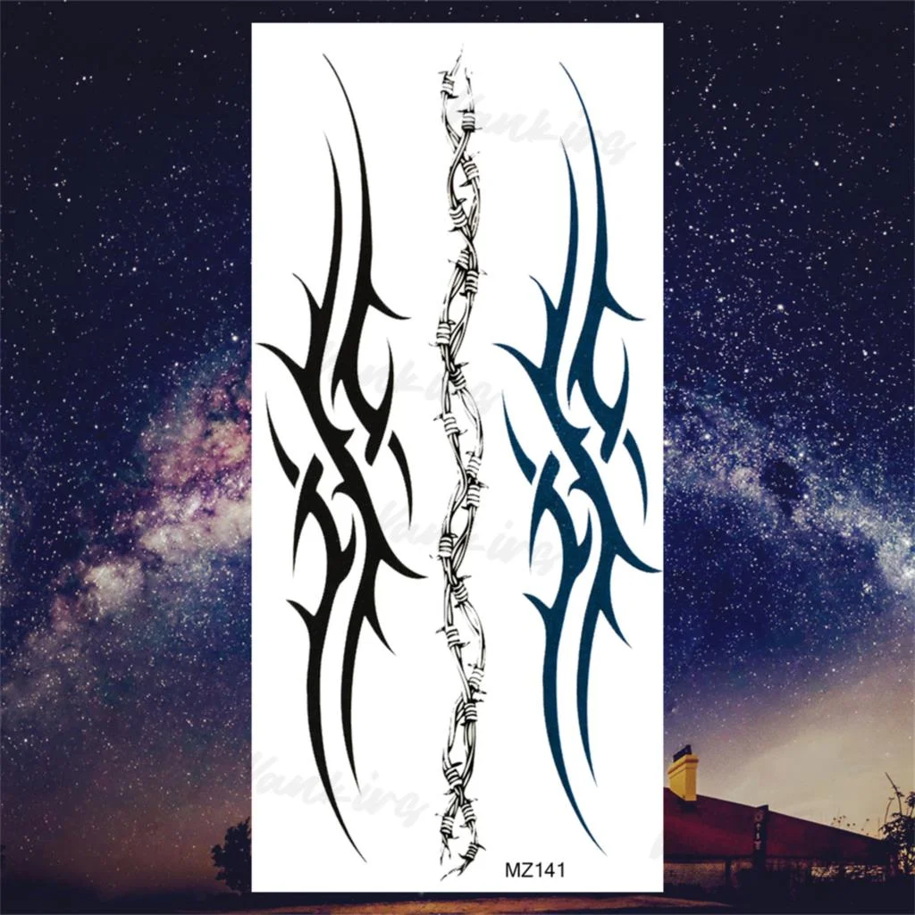 Sdrawing Lion Knight Temporary Tattoos For Men Adults Realistic Tiger Skeleton Fake Tattoo Sticker Arm Water Transfer Tatoos 3D