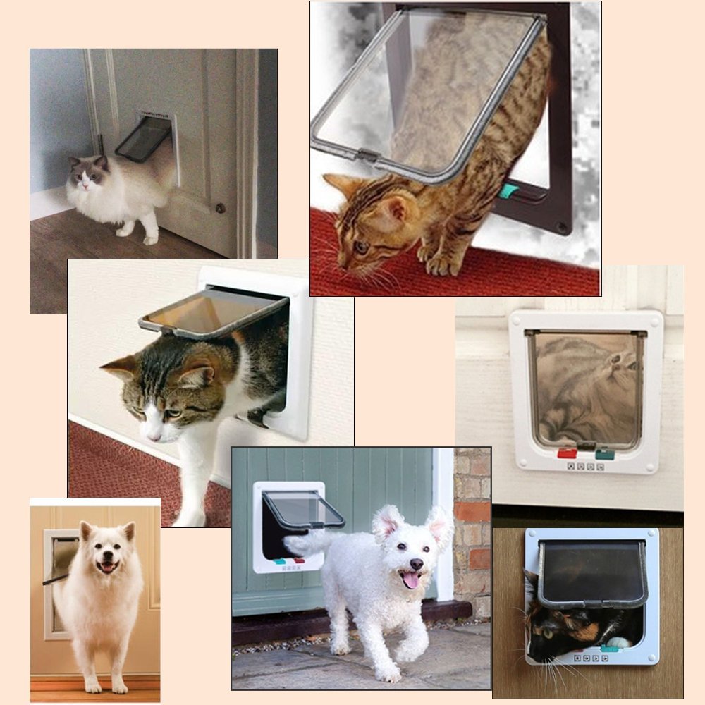 Way Lockable Cat Flap Door