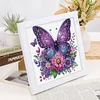 5D DIY Partial Special Shaped Drill Diamond Painting Kit Butterfly Decor With Frame Kit 18x18cm