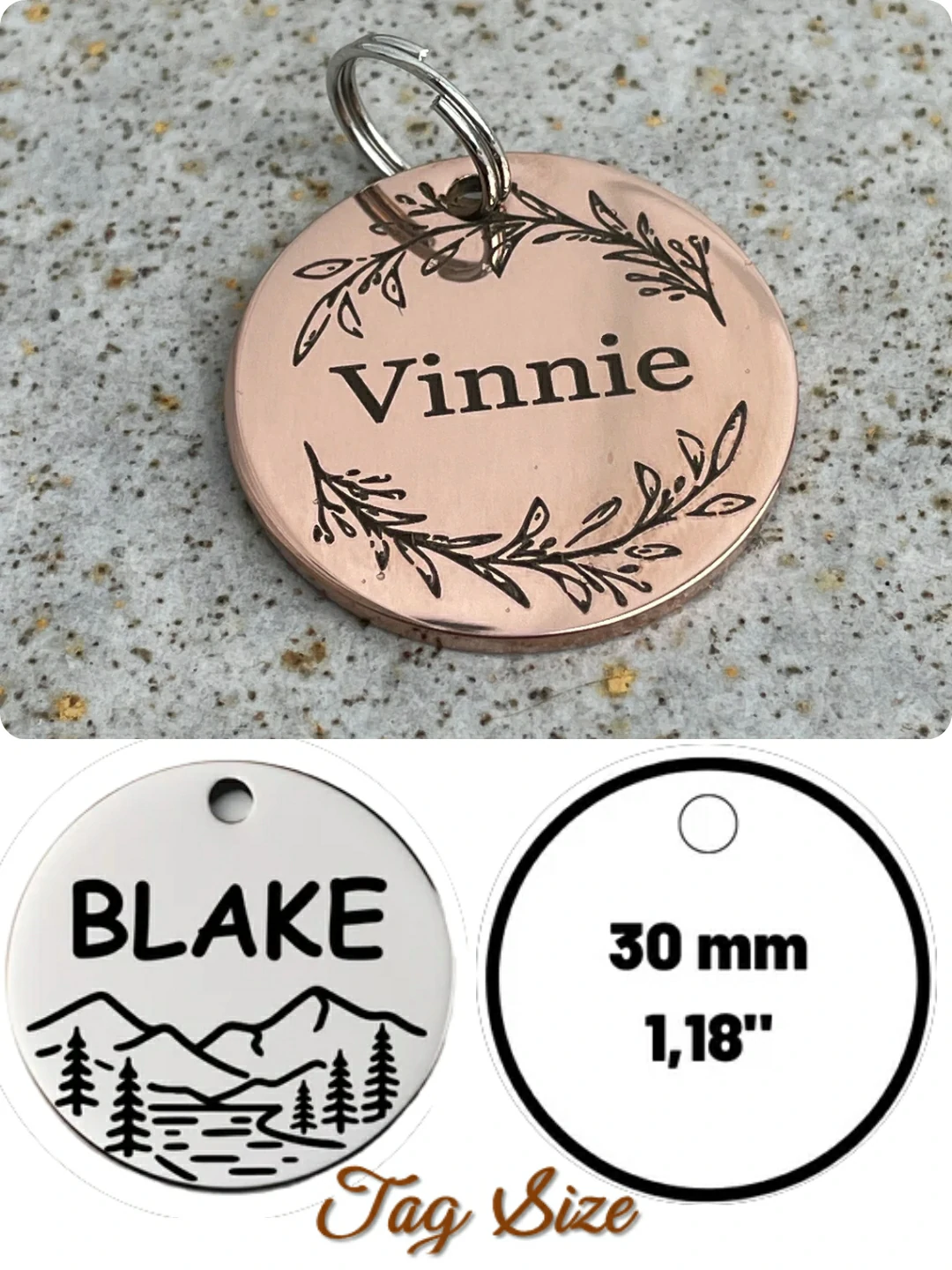 lookipet High-Quality Alloy ID card custom pet ID tags