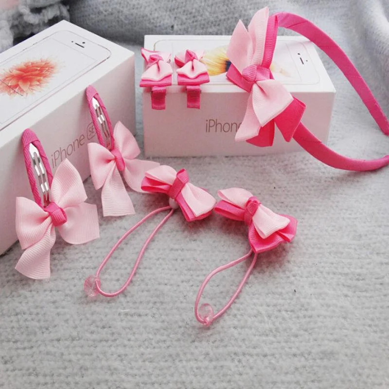 7Pcs/set Kid Girl Infant Baby Headband Bow Flower Hair Band Accessories Headwear Wholesale/ratil