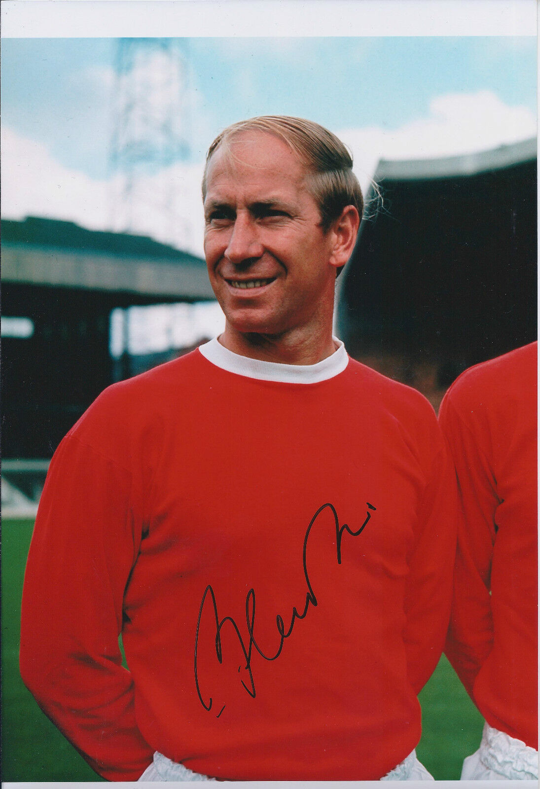 Bobby CHARLTON Signed Autograph Photo Poster painting AFTAL COA Manchester United LEGEND RARE