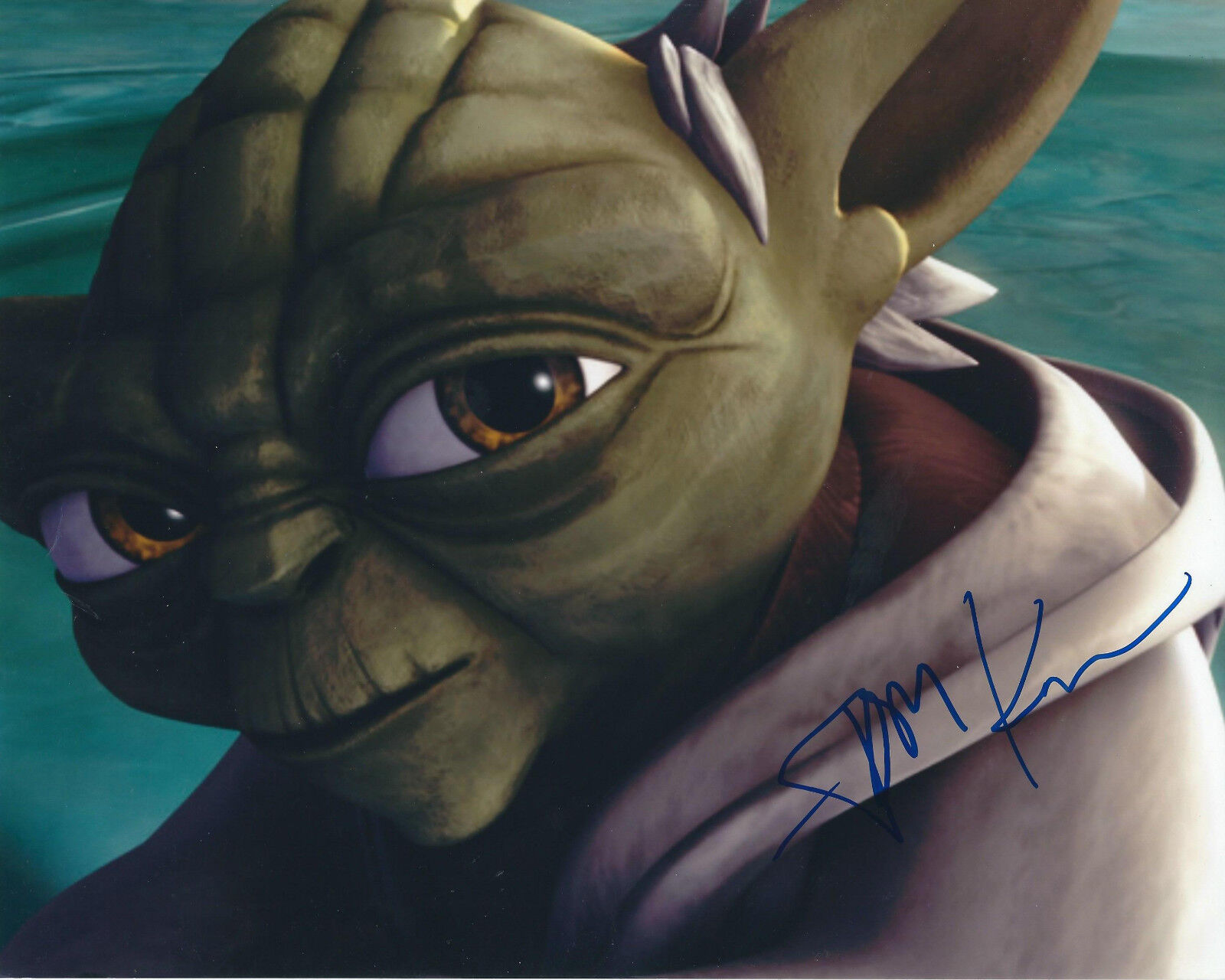 TOM KANE STAR WARS THE CLONE WARS AUTOGRAPHED Photo Poster painting SIGNED 8X10 #9 YODA