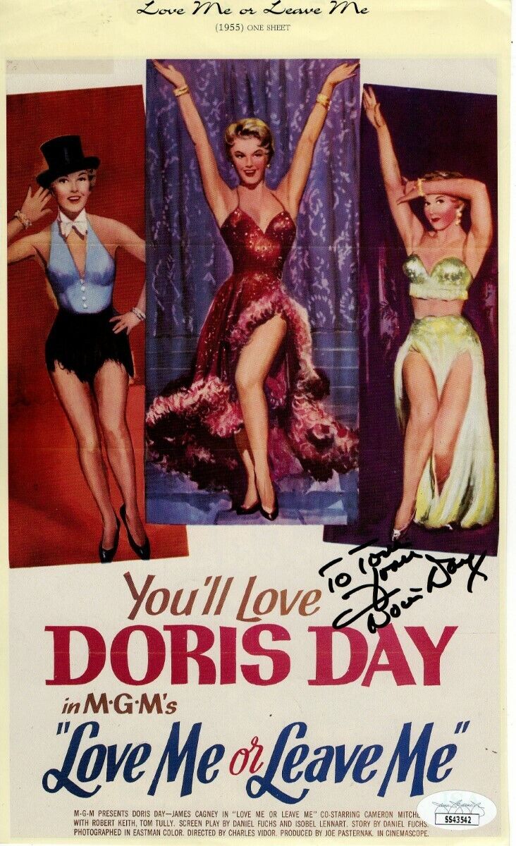 Doris Day Signed Autographed One Sheet Photo Poster painting Love Me or Leave Me JSA SS43542