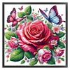 Rose Butterfly-11CT Stamped Cross Stitch 40*40cm/15.75*15.75in