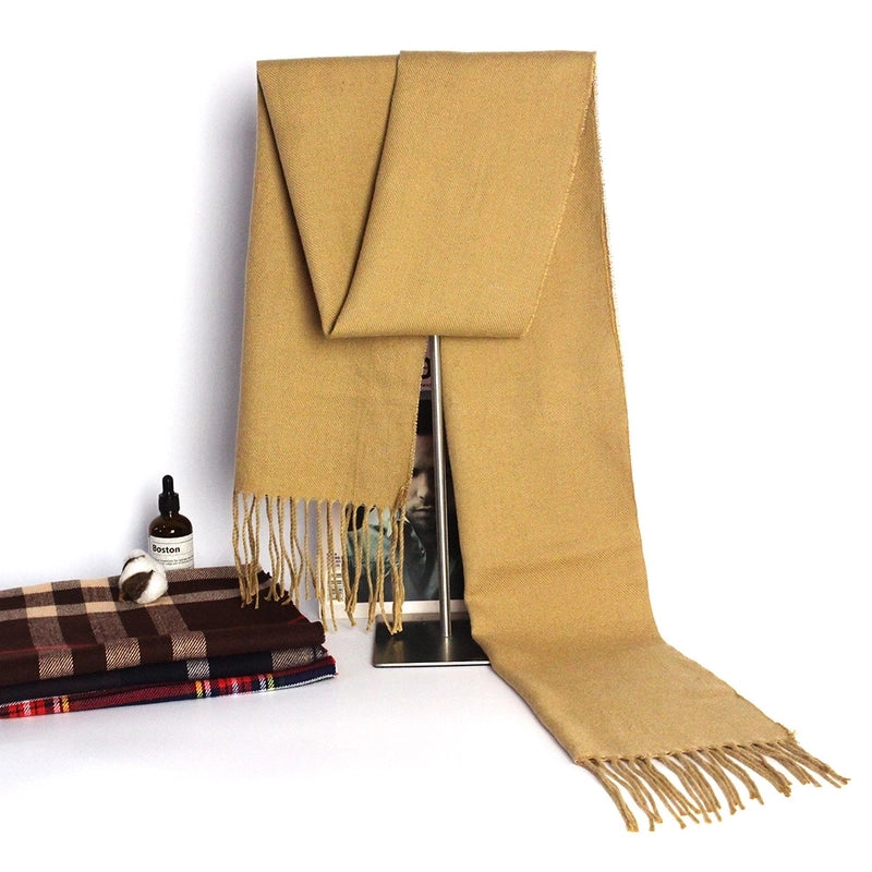 New Autumn And Winter Imitation Cashmere Student Men’s Business Casual Brushed Thick British Plaid Scarf Long Men’s Scarf