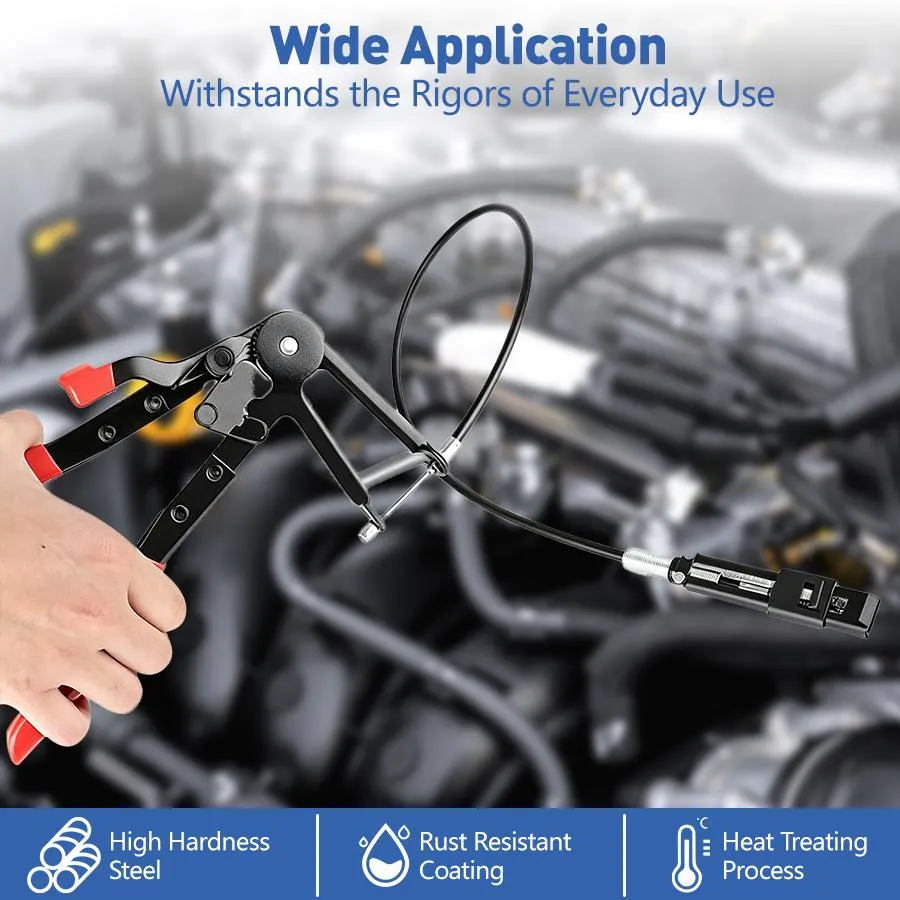 9PCS Hose Clamp Pliers, Automotive Pliers Kit,Long Reach Hose Clamp Tool Remover for Water Hose and Automotive Coolant Radiator Heater with Flexible Wire Long Reach Hose Clamp and Flat Band Pliers #summerfinds