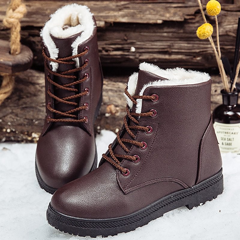 Black Boots Women Winter Shoes Women's Boot 2020 Classic Style Ankle Boots for Woman Snow Booties Warm Shoes Plus Size 35-44