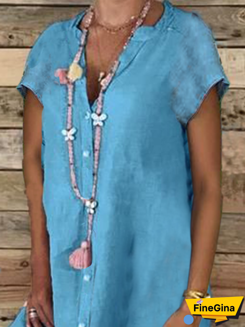 Shift Short Sleeve Boho Blouse