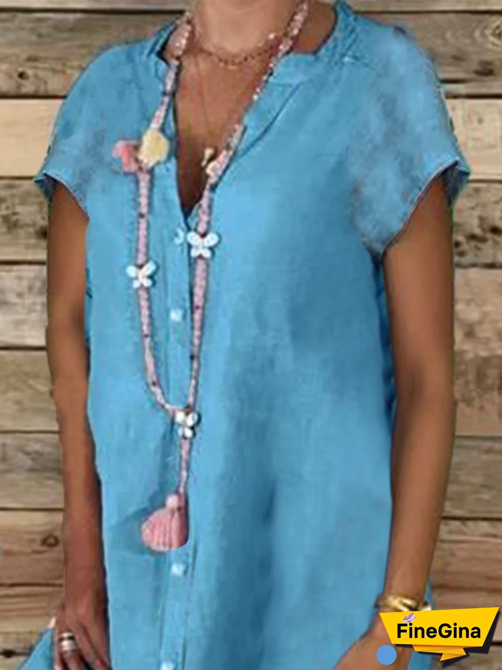 Shift Short Sleeve Boho Blouse