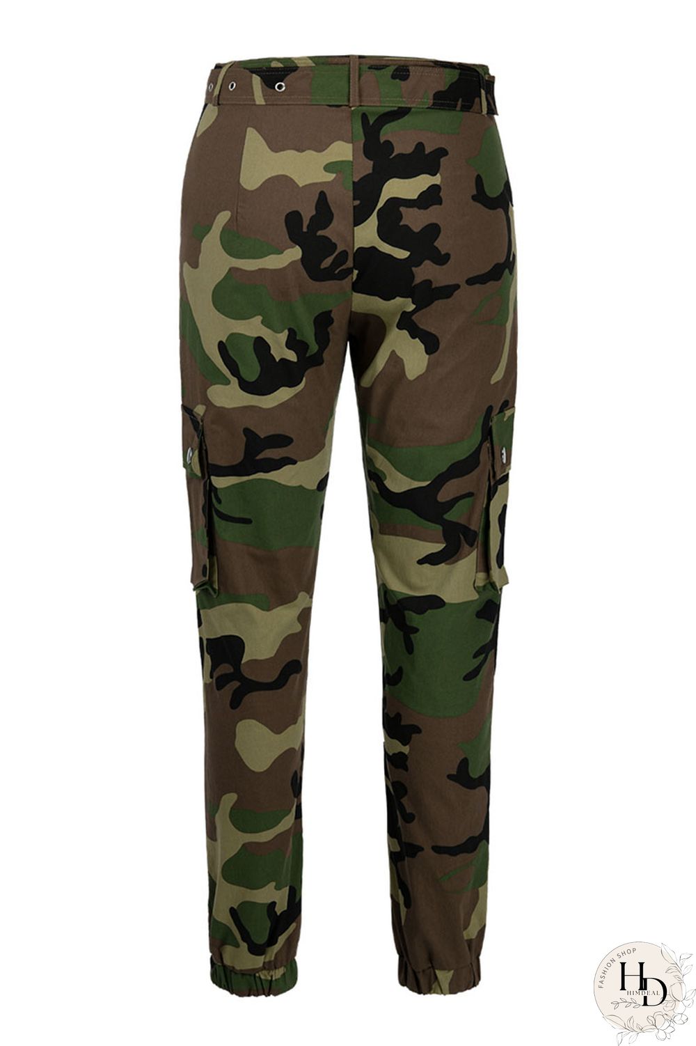 Army Green Zipper Fly Button Fly Mid Metal Zippered pencil Pants Pants