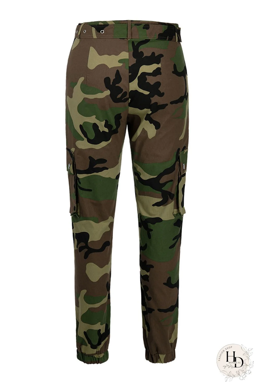 Army Green Zipper Fly Button Fly Mid Metal Zippered pencil Pants Pants