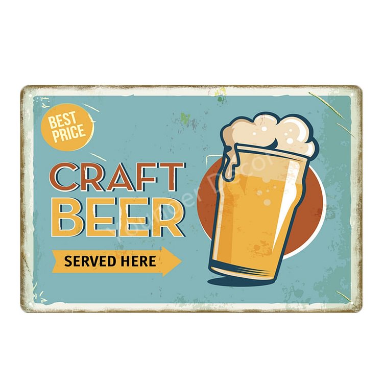 【20*30cm/30*40cm】Ice Cold Beer Group - Vintage Tin Signs/Wooden Signs