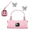 BT Clip-On Wireless Headphones Handbag Style Open-Ear Headphones with LED Digital Display for Women Girl Work Fitness Sport Gift