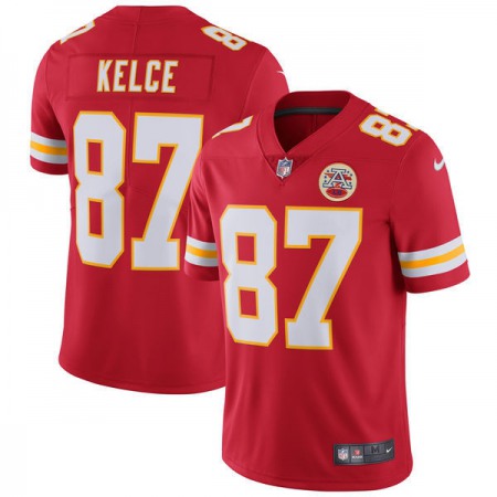 Men's Kansas City Chiefs #87 Travis Kelce  Red Vapor Untouchable Limited Stitched NFL Jersey
