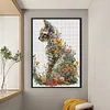 (Big Size)Flowers And Cats - 11CT Counted Cross Stitch - 40*60cm