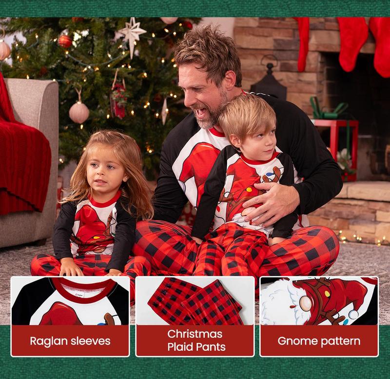 PatPat Christmas Pajamas Soft & Stretchy Family Matching Long Sleeve Sets MAMA&DADA Patterned Sleepwear for Women Men Couples Adult Kids,Cute Pajama,Cozy Pajamas ,Flame Resistant,autumntok,wintertok,BFCM Early Bird