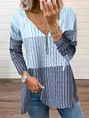 Youthful Color Block Long Sleeve Sweater