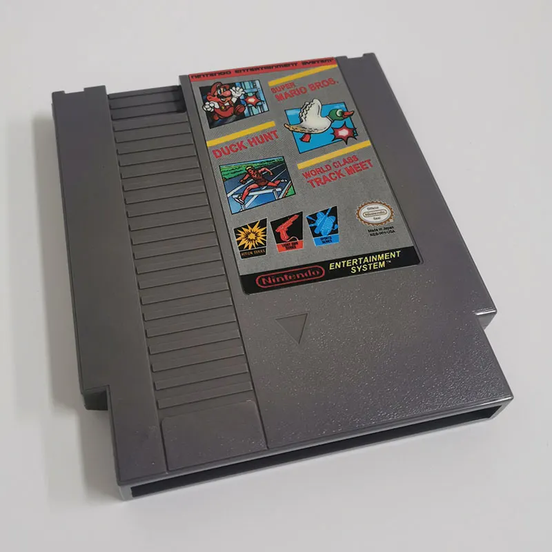 Super Mario Bros. + Duck Hunt + World Class TRACK MEET For Nintendo NES - 8 Bit Game Cartridge